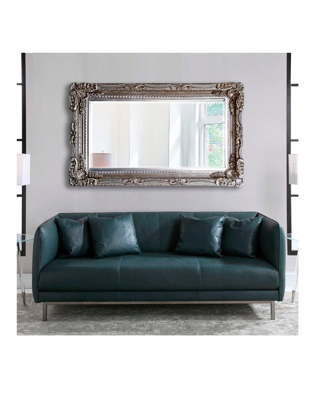 Espejo de Pared Frances Plata 90 x 160 cm