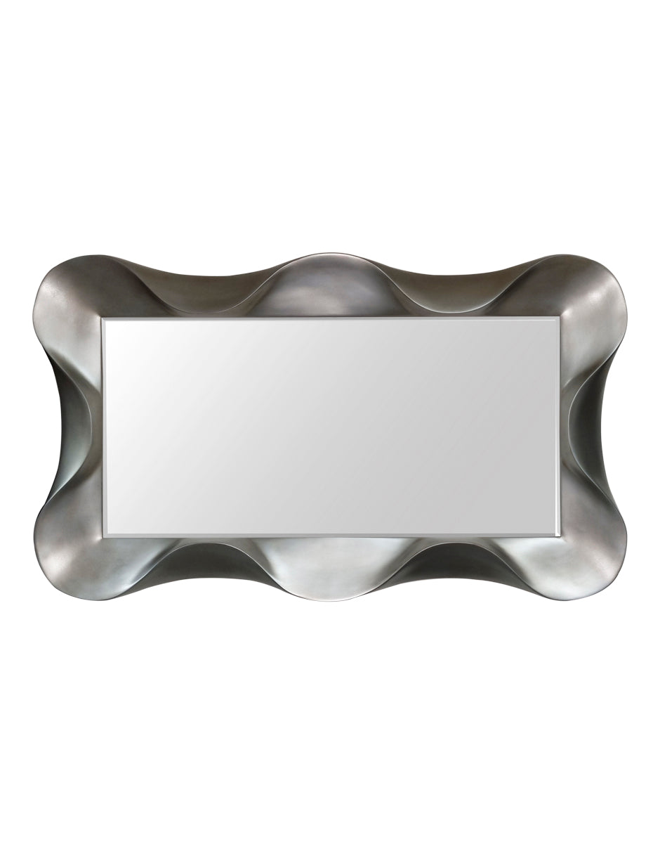 Espejo de pared Wave Plata de 89 x 153 cm
