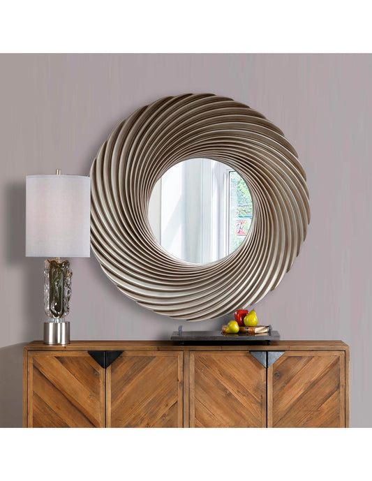 Espejo de Pared Anermo Plata de 104 cm de diámetro