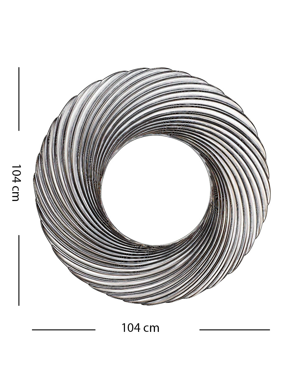 Espejo de Pared Anermo Plata de 104 cm de diámetro