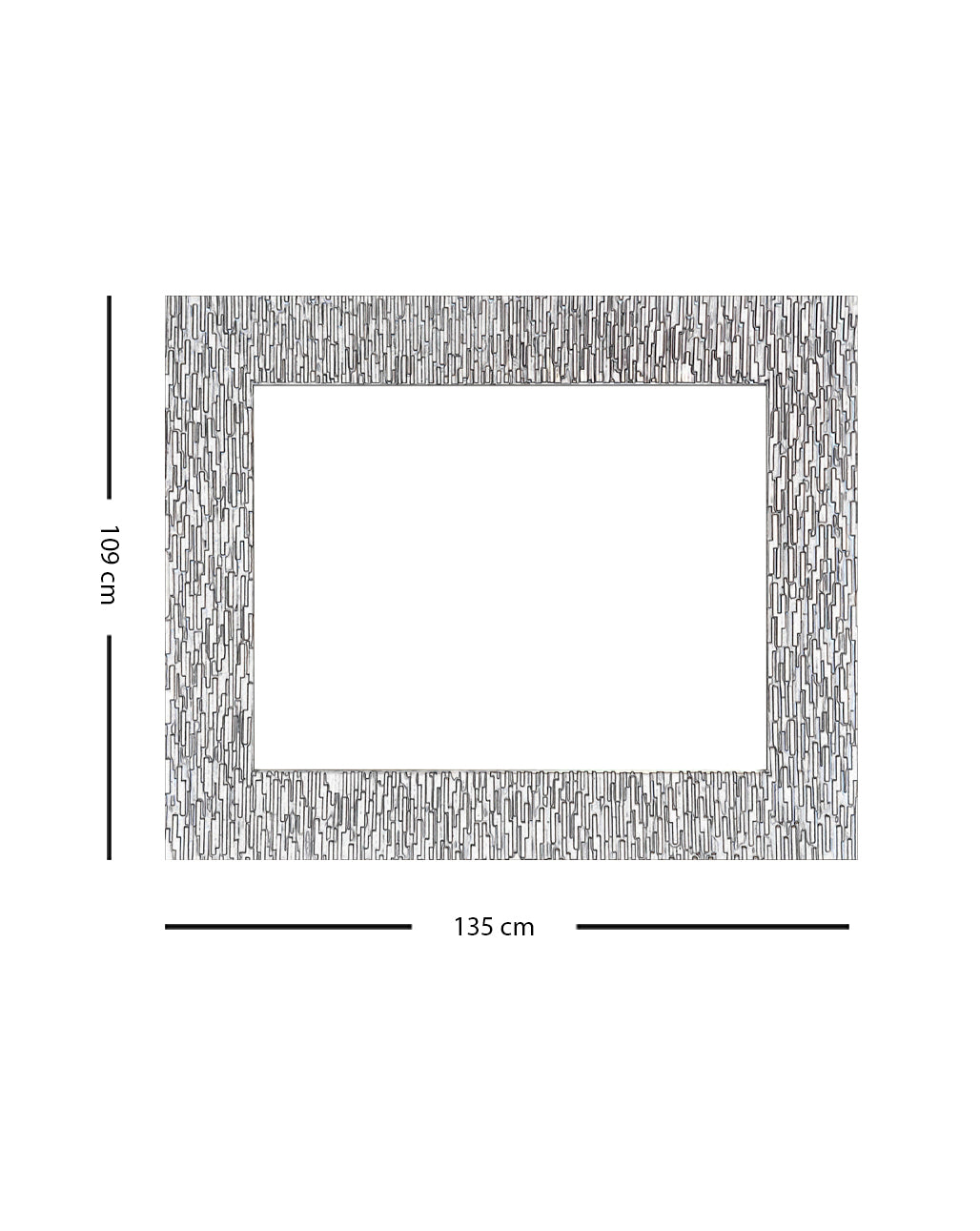 Espejo de Pared Vasilic Plata 109 x 135 cm