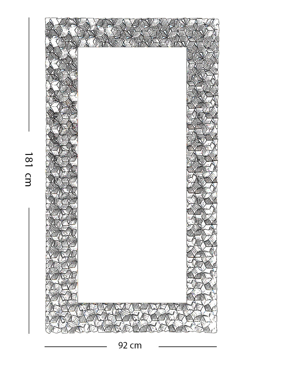 Espejo de Pared Kiu Plata 92x181 cm