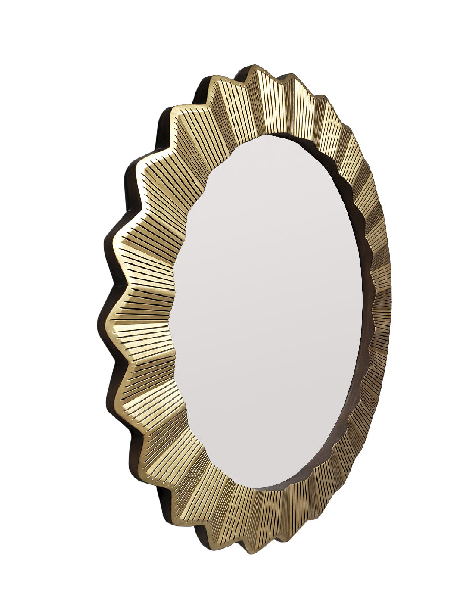 Espejo de pared Astral Oro de 115 cm diámetro