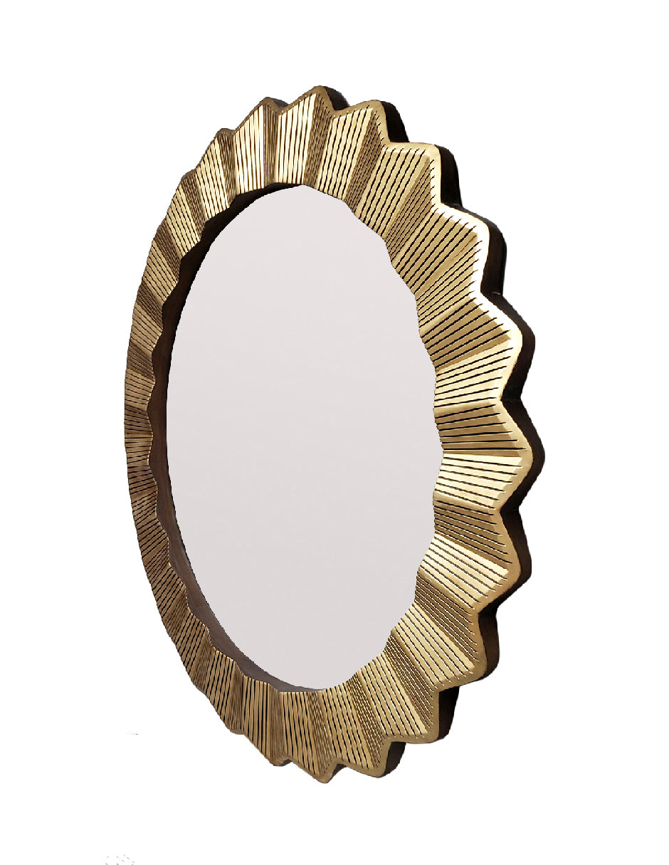 Espejo de pared Astral Oro de 115 cm diámetro