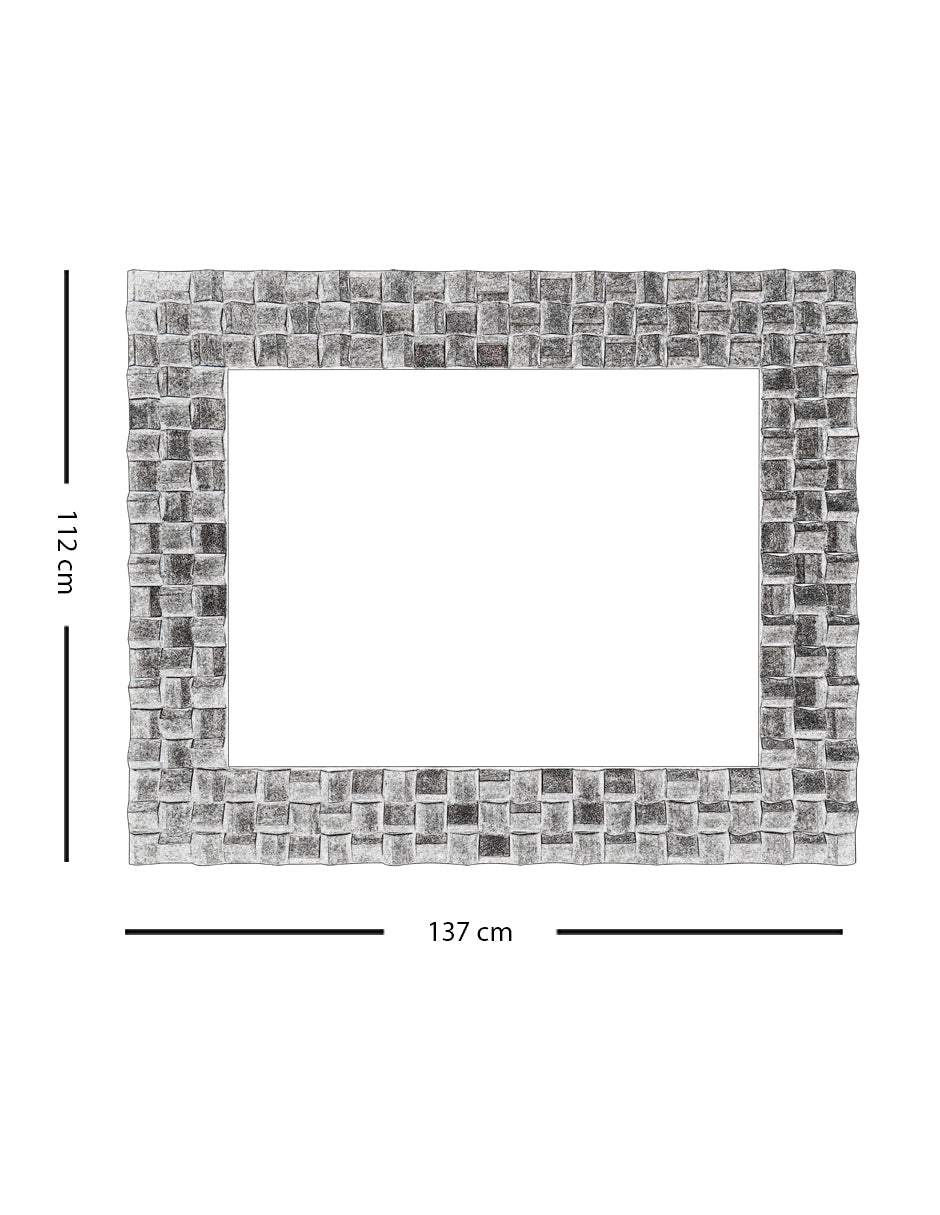 Espejo de Pared Trenti Plata 112 x 137 cm