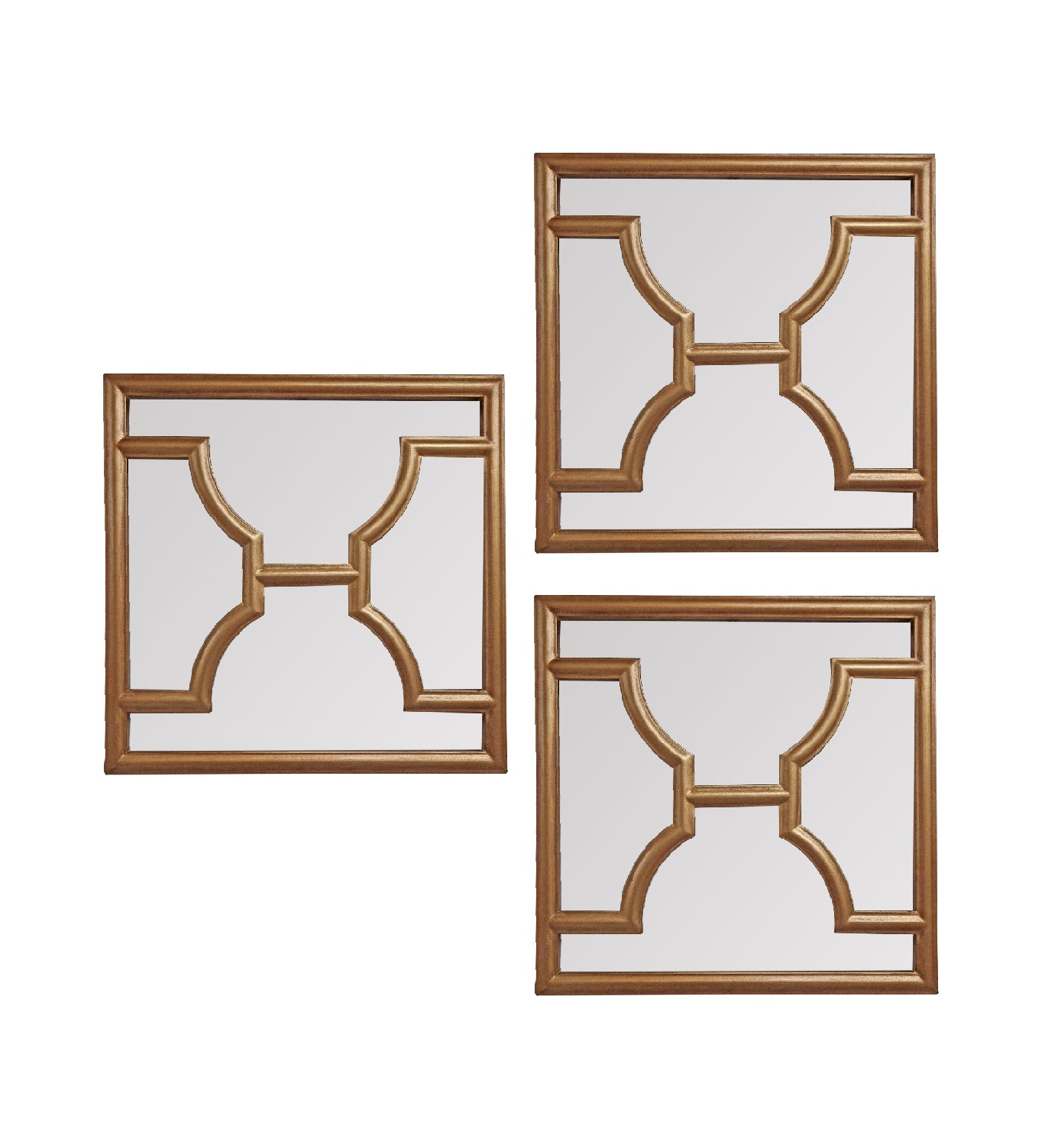 Espejo de Pared Binotto set de 3 de 45x45 cm Cada uno