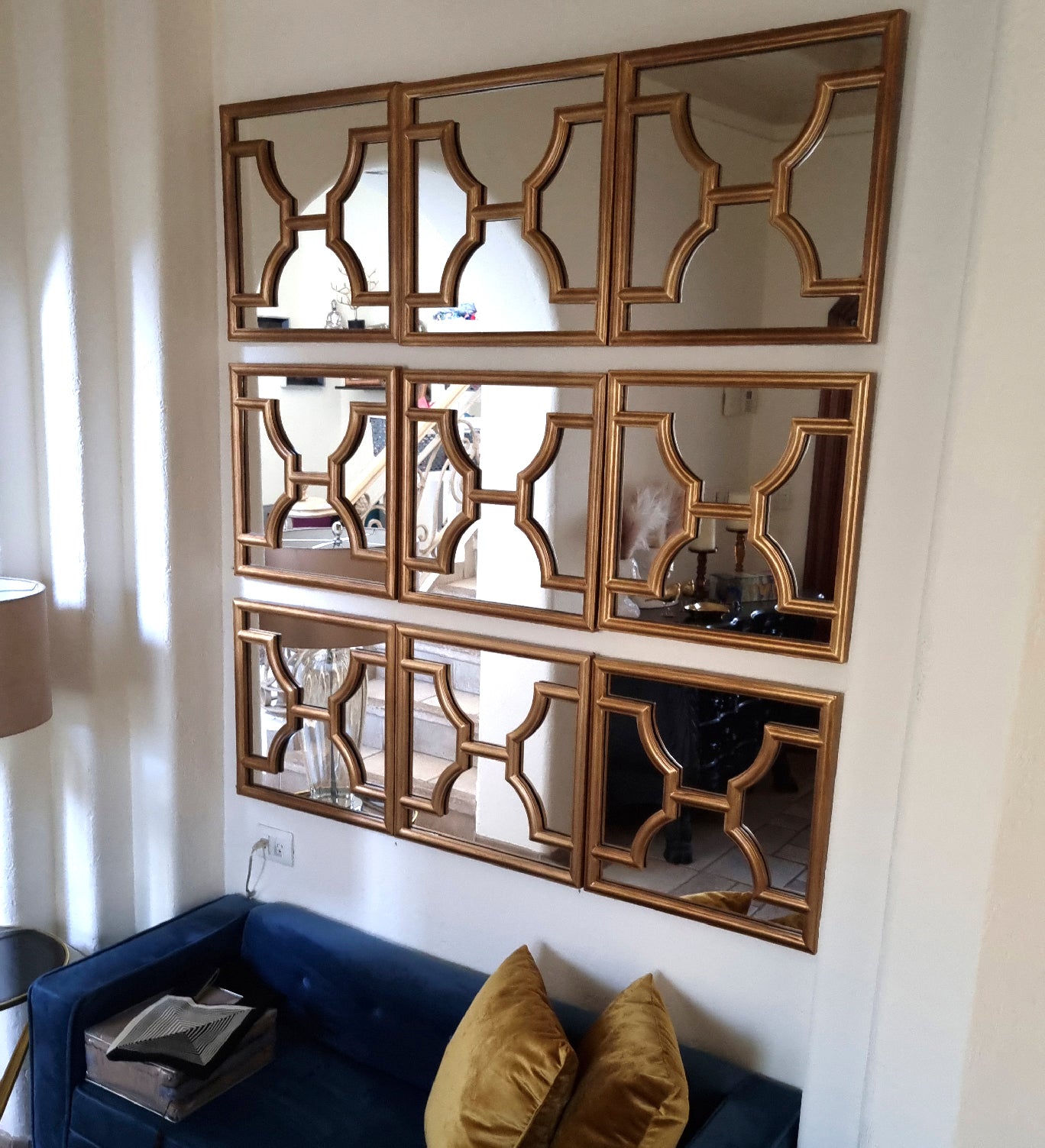 Espejo de Pared Binotto set de 3 de 45x45 cm Cada uno