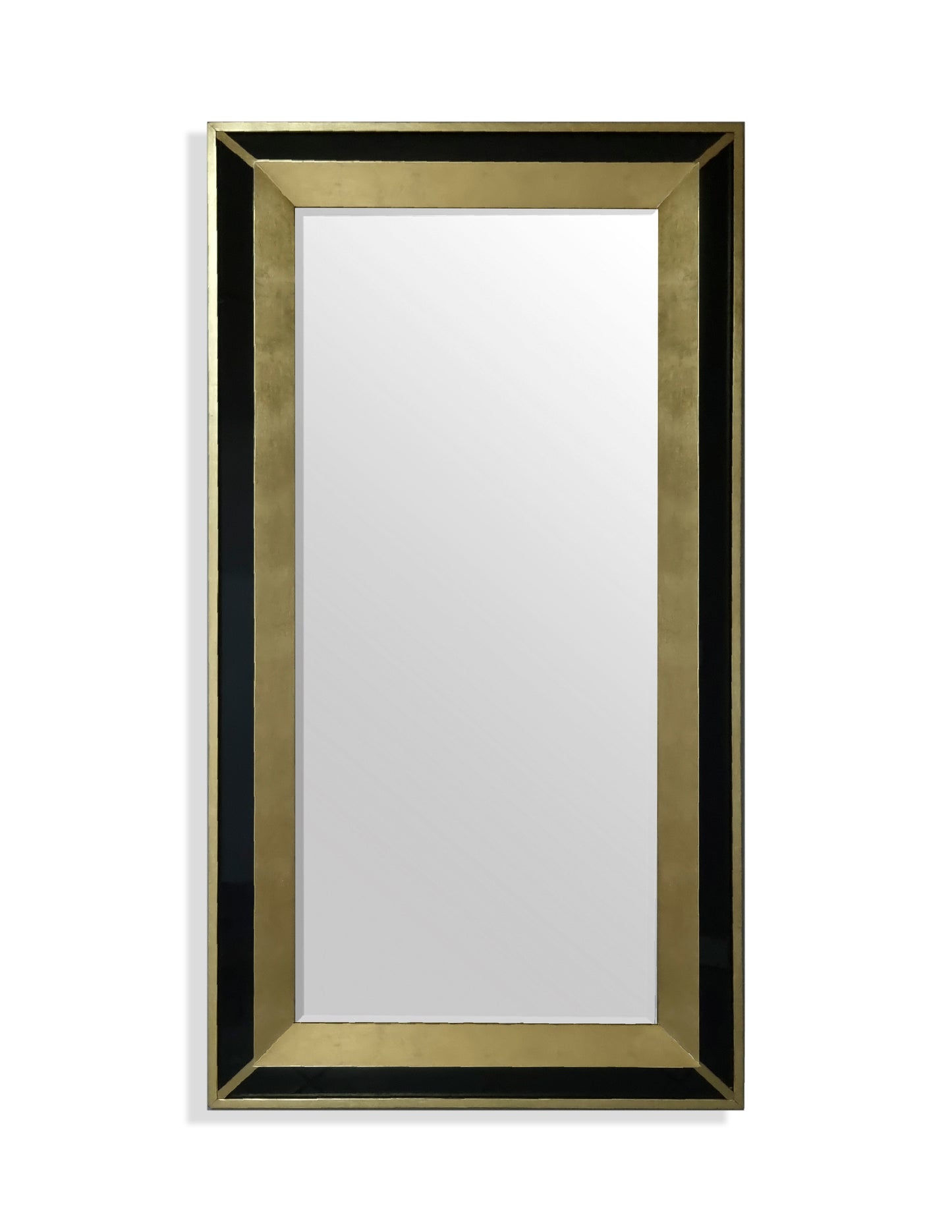 Espejo Blast de Oro de Hoja con Cristal negro de 108x208 cm