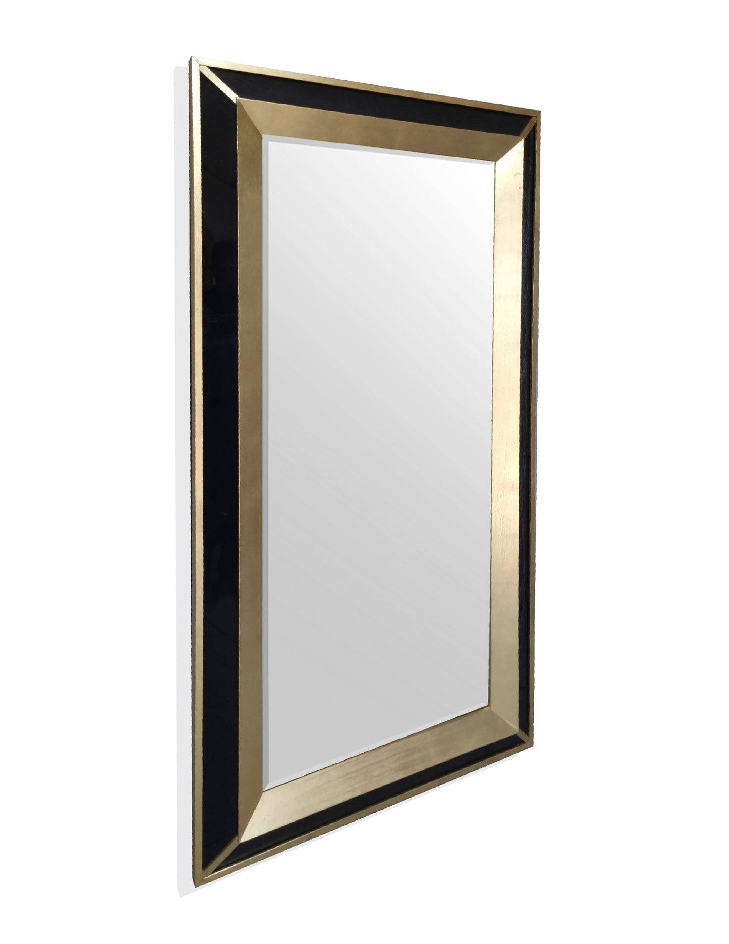 Espejo Blast de Oro de Hoja con Cristal negro de 108x208 cm