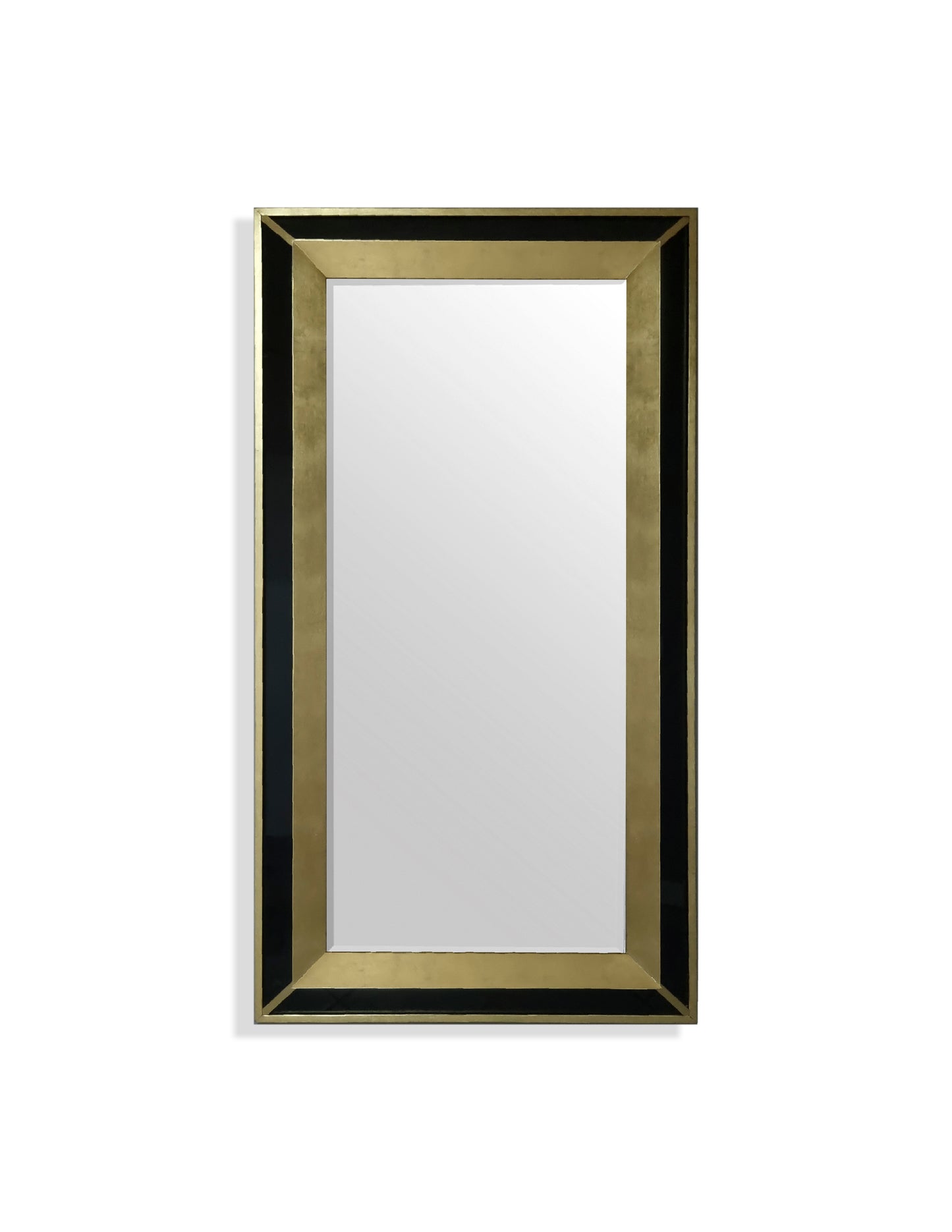 Espejo Blast de Oro de Hoja con Cristal negro de 108x208 cm