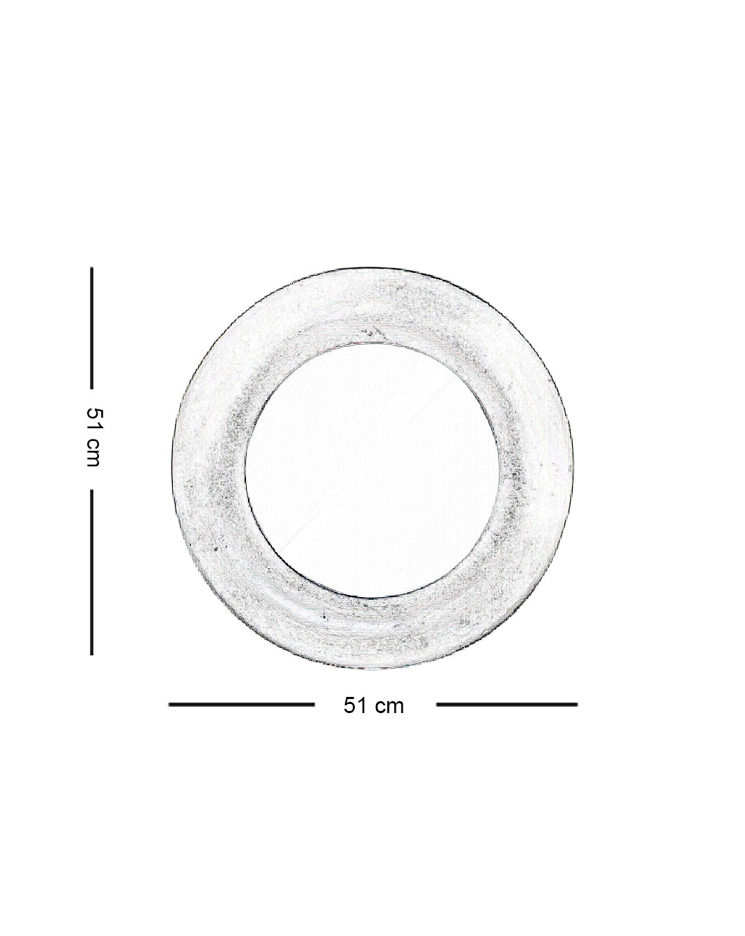 Espejo de pared Imperia Hoja de plata de 51 cm de diámetro