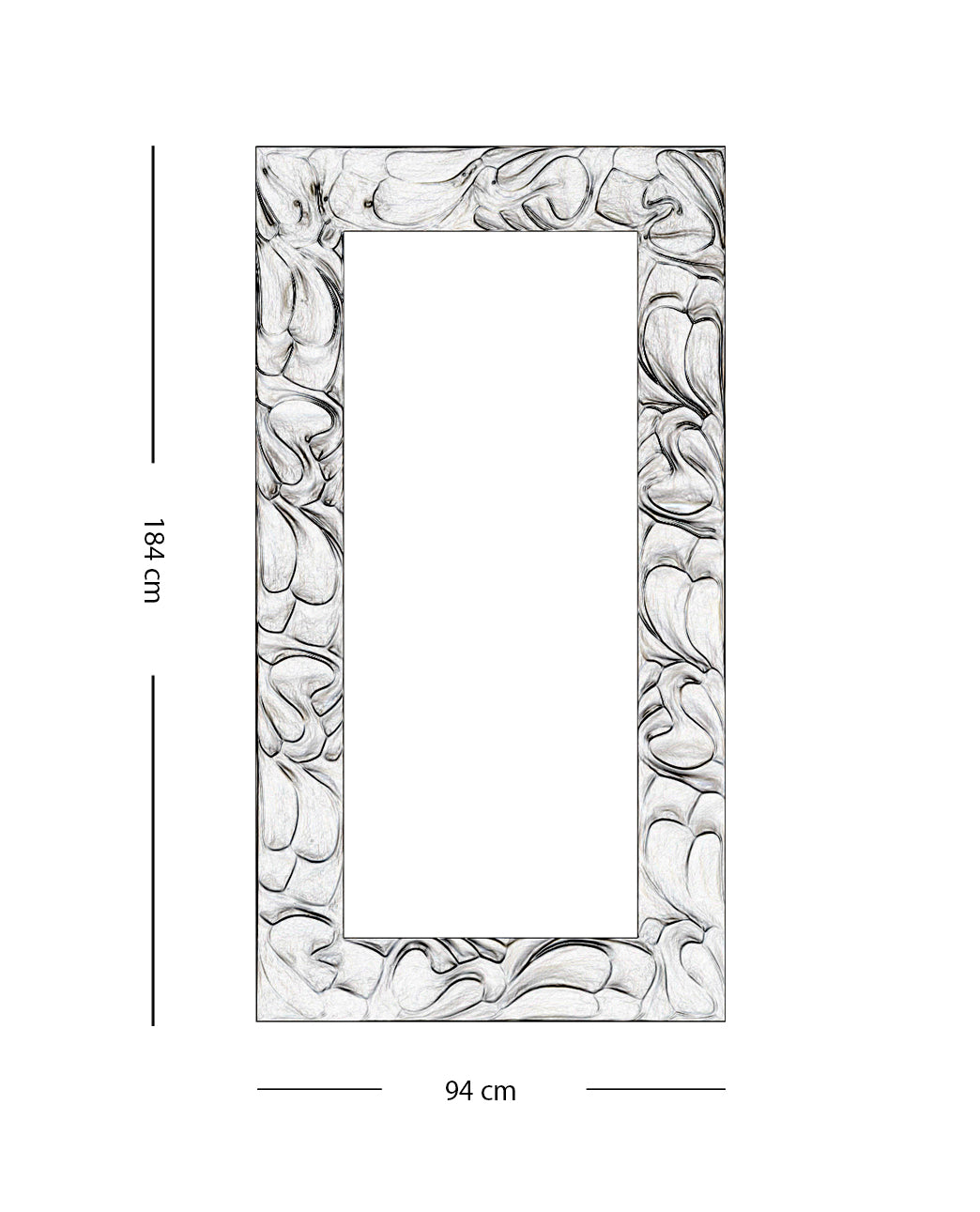 Espejo de Pared Mare Plata 94 x 184 cm